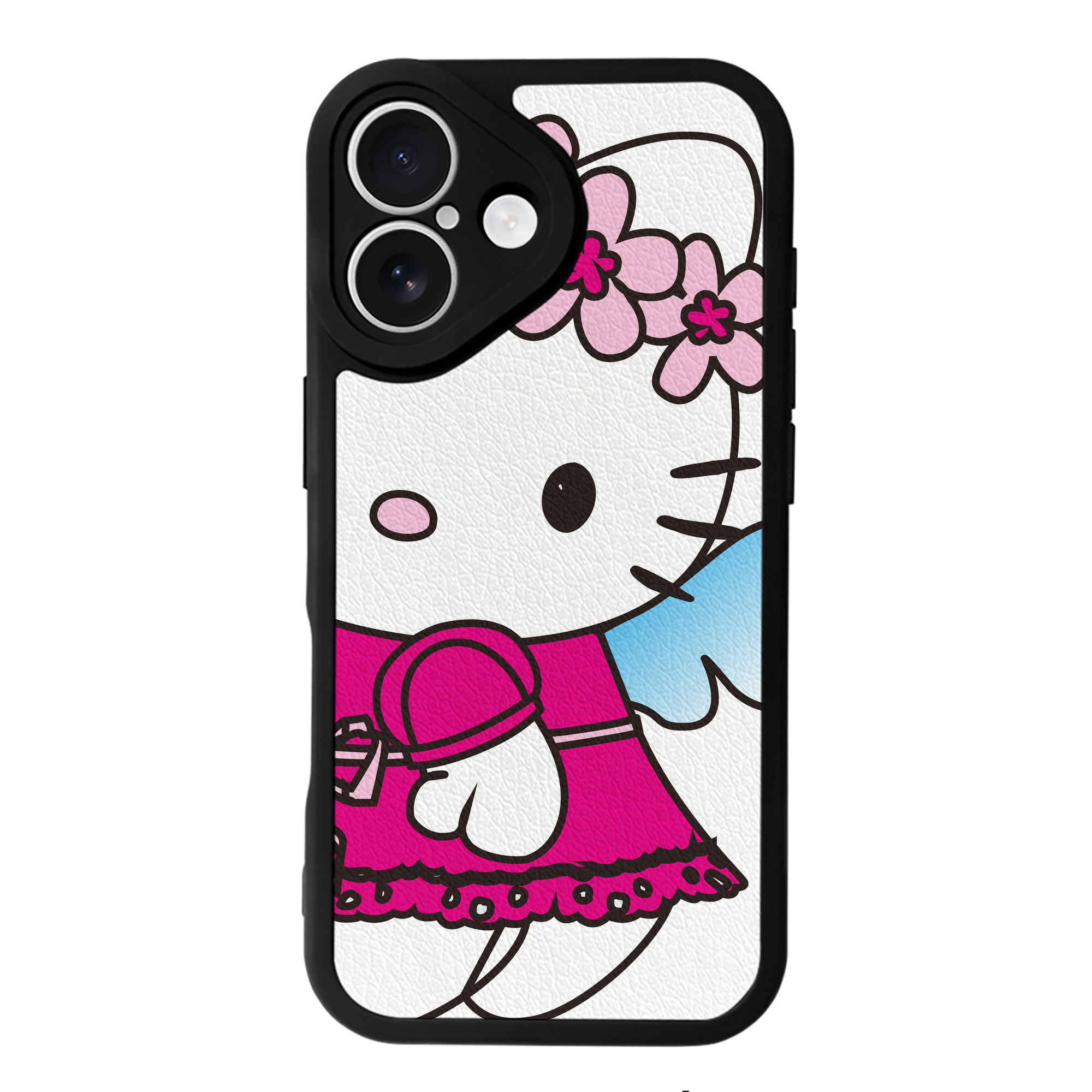 （画像用） Hello Kitty ハローキティ 【iPhone 16シリーズ対応】シリコンスマホケース（レザー調） 材質：シリコン